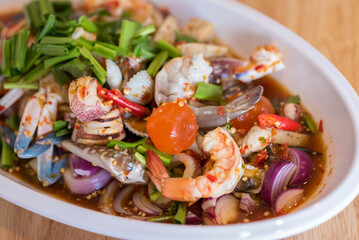 Spicy Seafood Salad, thai food (yum)