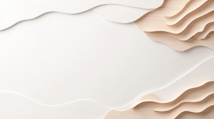 Obraz premium Textured waves of paper art studio abstract design minimalism