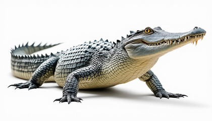 Naklejka premium Crocodile isolated on white background, 3d render