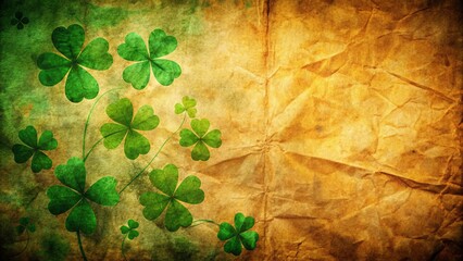 Rustic St. Patrick's Day Paper Background: Distressed & Worn Texture