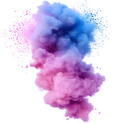 Fluffy wisps of color on transparent background design art