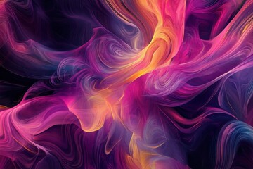 Colorful abstract swirls blend together in a vibrant display of creativity and movement