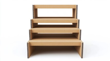 Cardboard display stand designed for organized product presentation and optimal visibility in retail settings