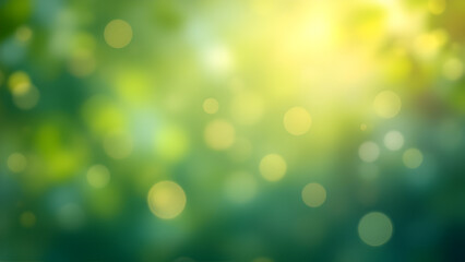 Fototapeta premium World environment day concept: green grass and blue sky abstract background with bokeh, earth day, forest day.