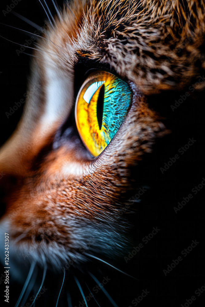 Aufkleber A close-up where every subtle color and texture of the eye is highlighted, slight pupil dilation