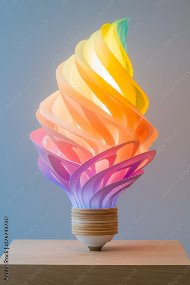 Aufkleber A vibrant collection of shifting shapes, continuously forming new patterns within a softly lit
