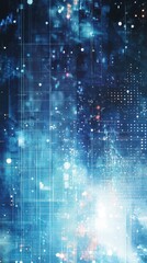 Abstract Digital Network Data Flow Background - Futuristic Technology Texture