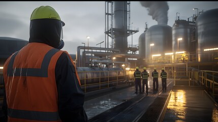 Industrial Crisis Scenario with Hazmat Teams Responding to Emergency at a Chemical Facility