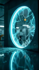 Fractured Blue Glass Portal