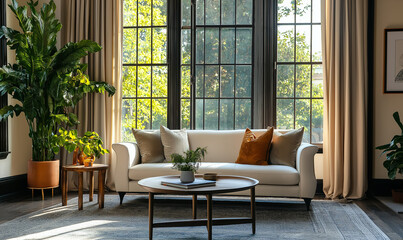 Cozy corner with plush seating and natural light streaming in, creating a warm, inviting space