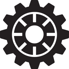 gear wheel icons on white background