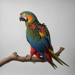 Obraz premium A playful golden retriever puppy looking curious on a white background.