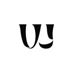 VJ monogram logo design letter text name symbol monochrome logotype alphabet character simple logo