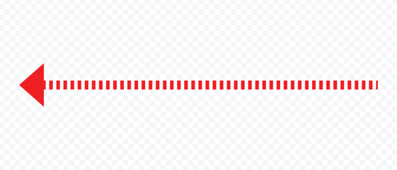 Fototapeta premium long dash and dotted arrow icon. flat style dash arrow vector illustration.