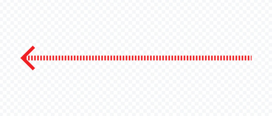 Obraz premium long dash and dotted arrow icon. flat style dash arrow vector illustration.