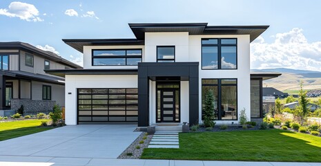 Modern White and Black House Exterior Design