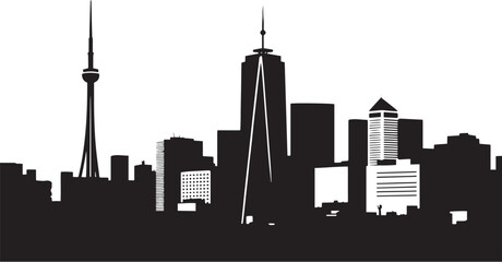 Fototapeta premium City landscape. Different buildings on street, outline cityscape hand sketch, flat houses. Hand drawn vector illustration