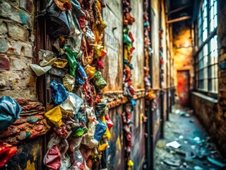 Urban Decay Texture: Recycled Candy Wrapper Art Sustainable Design