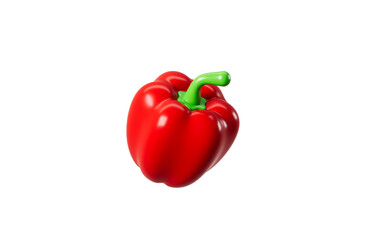 Cartoon sweet pepper, color pepper model, 3d rendering.