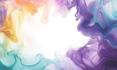 Naklejka premium Dazzling border of amethyst, opal, and jade with sparkling gems for a luxury design touch