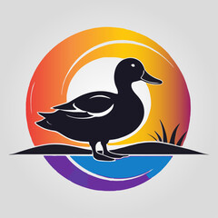 vector illustration of a duck