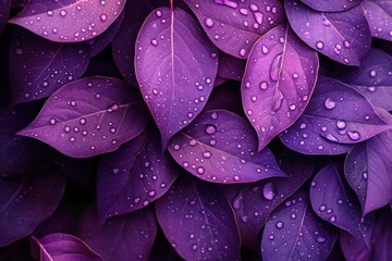 Purple Rain: Dew-Kissed Leaves