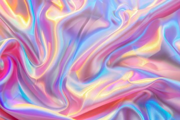 Obraz premium Image of Holographic iridescent effect silk material. Texture for background usage