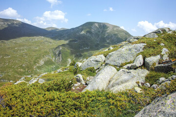 Fototapeta premium Landscape of Rila Mountain near Kalin peak, Bulgaria