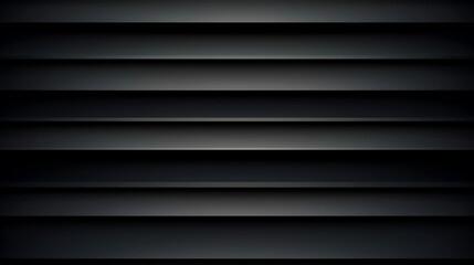 Obraz premium Minimalist Black Layered Abstract Background with 3D Horizontal Stripes for Modern Design, Digital wallpapers & modern UI elements, Business presentations & corporate branding