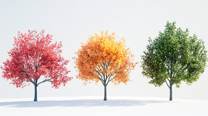 Seasonal concept Winter, Spring, Summer, and Autumn