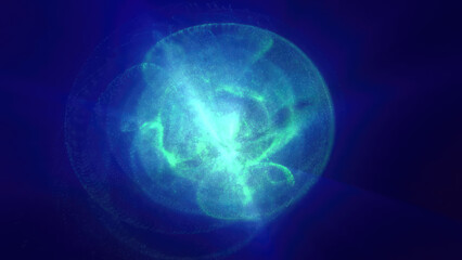 A luminous blue energy sphere core floating in a dark void, evoking a sense of technology and futuristic power. Great for sci-fi and tech themes