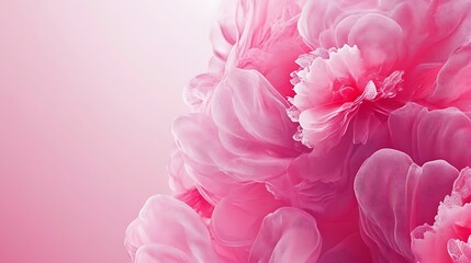 Abstract Pink Floral Design Soft Delicate Petals