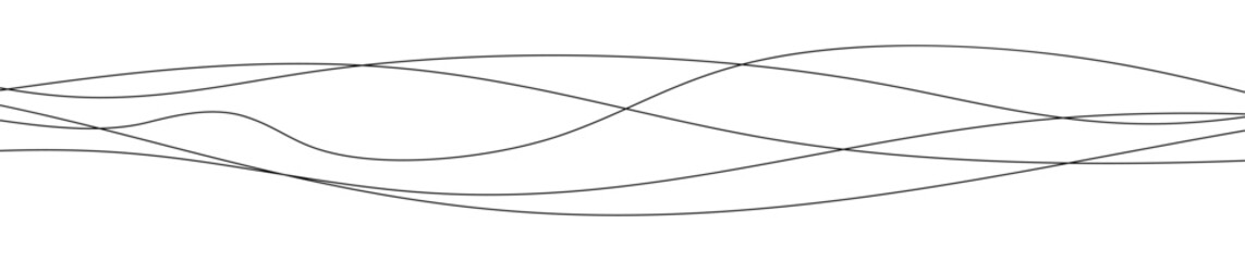 Thin curved wavy lines