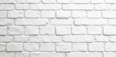 Fototapeta premium Clean whitewashed brick wall texture background , photography, style