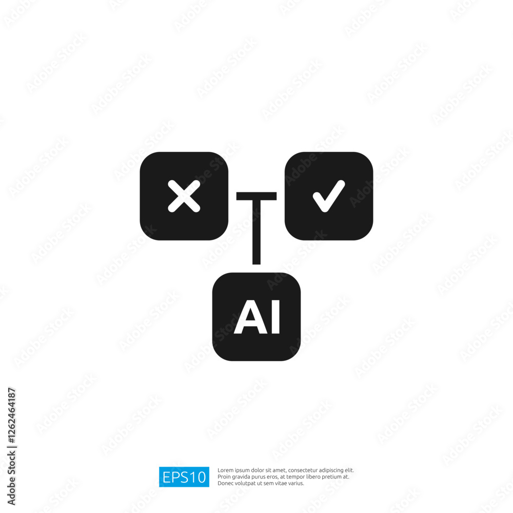 Poster the image features a simple graphic representation of decision-making, illustrating options with a c