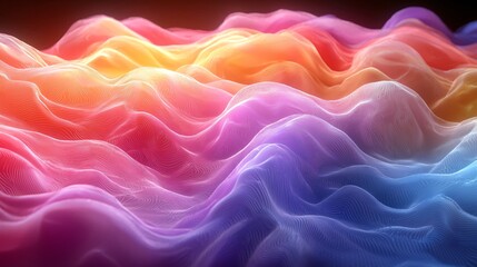 Obraz premium Abstract Colorful Waves, Vibrant Gradient Background
