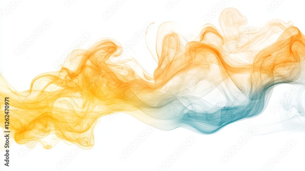 Canvas Prints abstract flowing smoke colorful, dynamic, and elegant design element on white background