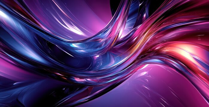 Abstract Purple and Blue Swirls: A Digital Art Masterpiece