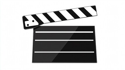 Clapperboard Vector Icon on White Background