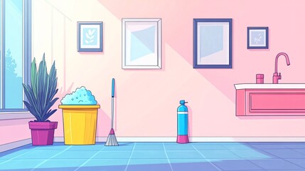 Professional Cleaning Service Vector Icon Concept