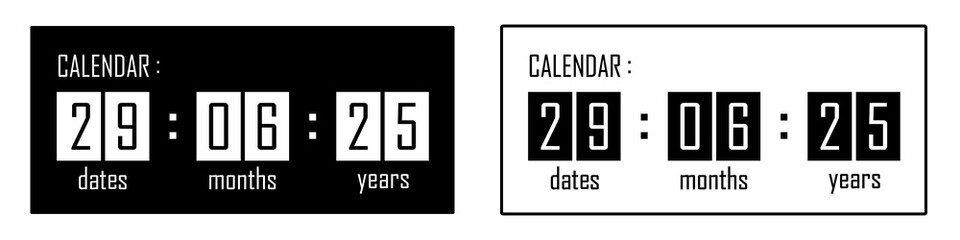 Digital calendar set icon, vector illustration