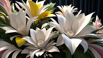 Vibrant 3D Render of a Futuristic City with Bright Lights and Complex Design isolated on transparent. PNG.