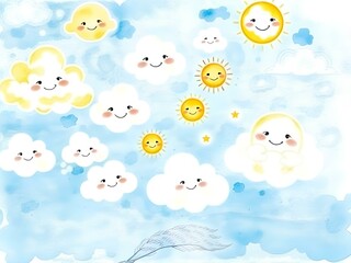 seamless background with clouds