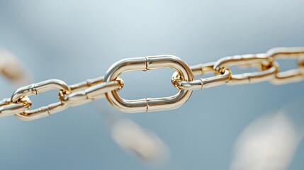 Elegant Gold Chain Links Glimmering in Soft Natural Light