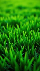 Fototapeta premium Densely woven green grass, realistic texture detail , artificial grass, green texture, landscape