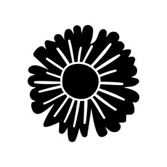 Flower icon vector. Garden illustration sign. Flora symbol or logo.