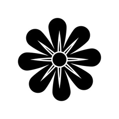 Flower icon vector. Garden illustration sign. Flora symbol or logo.