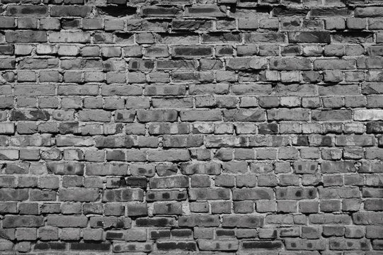 Fototapeta old grey brick wall close up