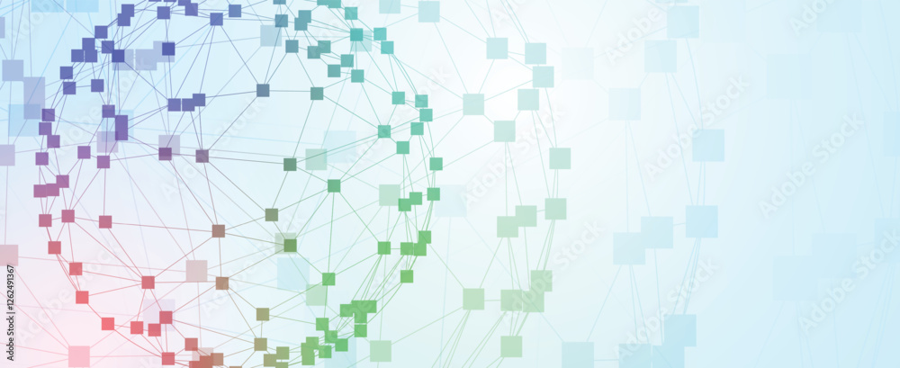 Leinwandbilder neural network and artificial intelligence abstract background