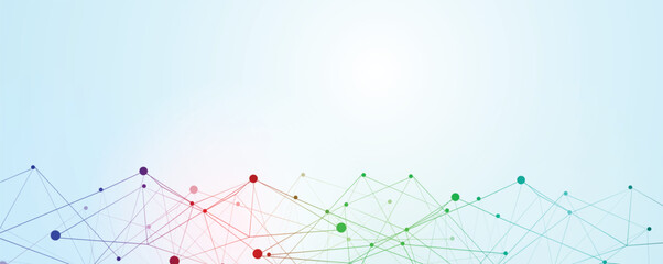 Neural network and artificial intelligence abstract background